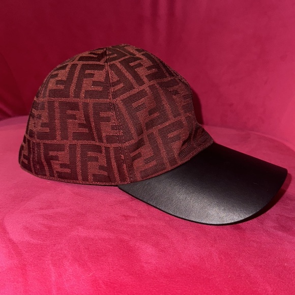 Fendi red zucca baseball cap hat main image 6